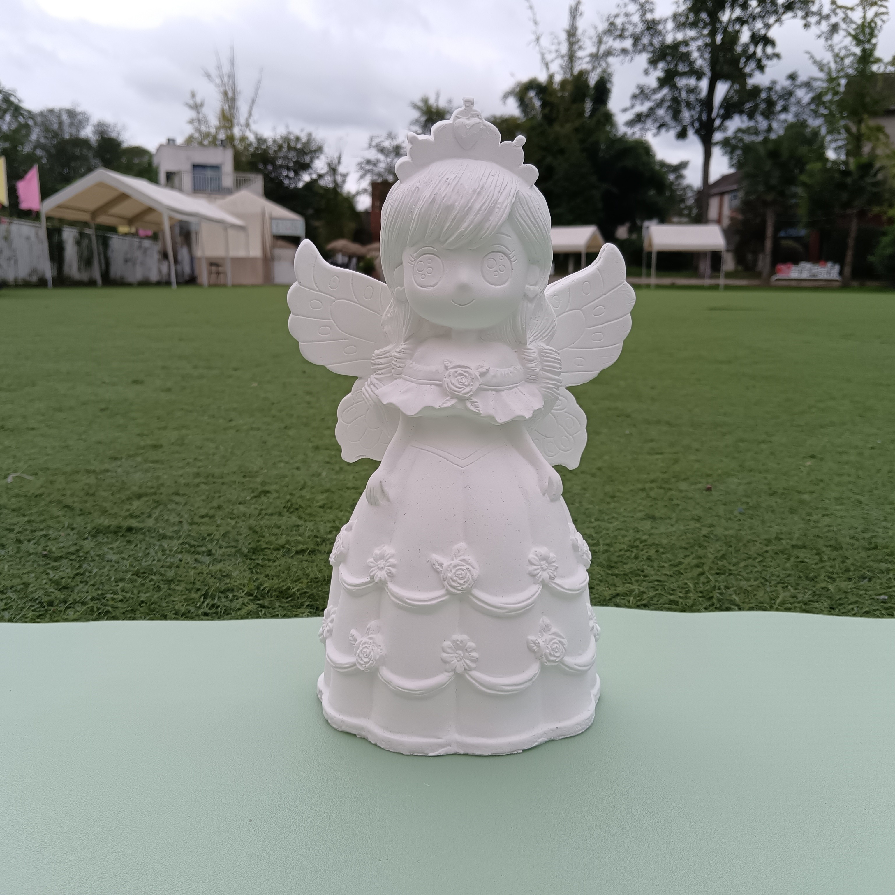 蝴蝶天使白胚艺术品DIY手作精品（配颜料一套）