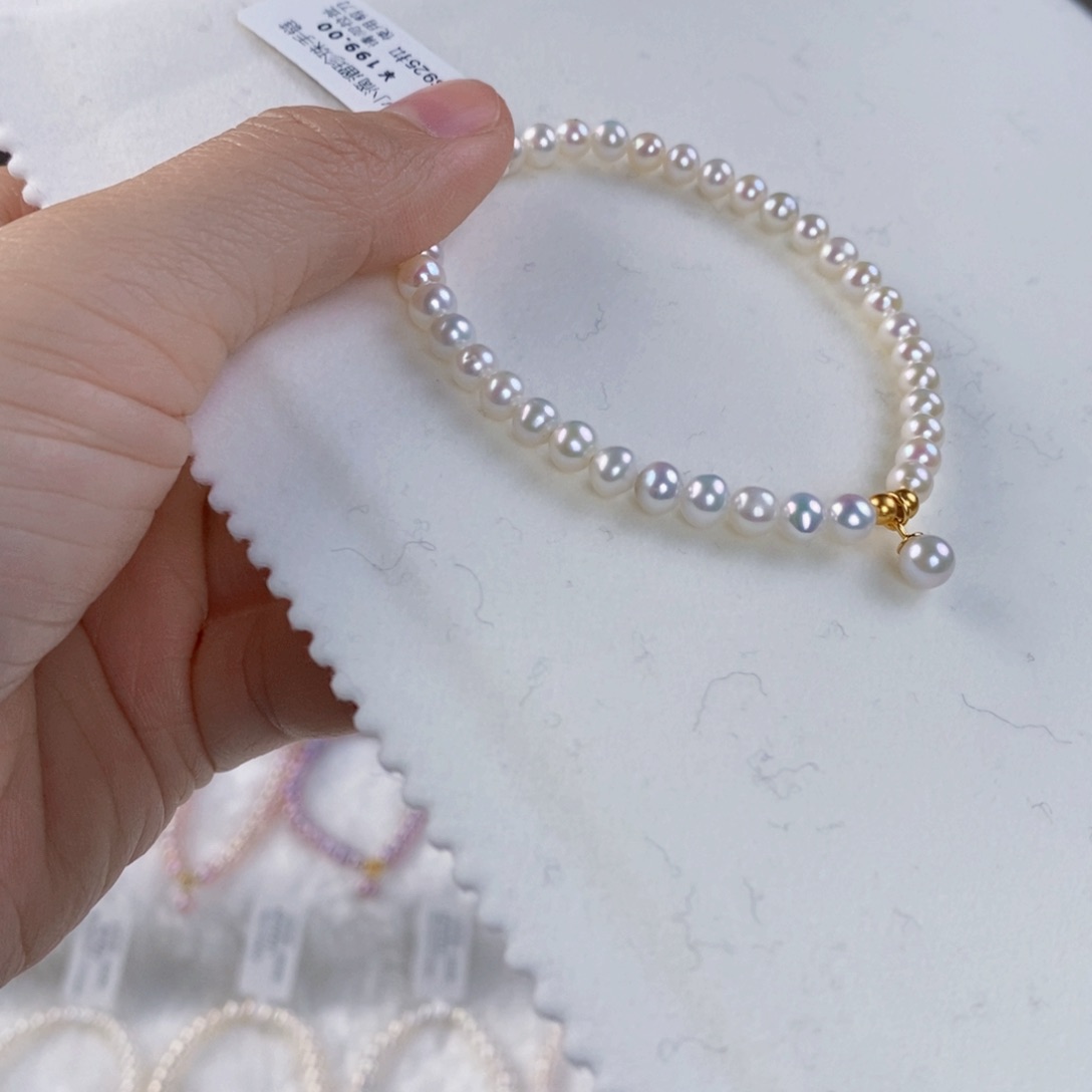 淡水珍珠手绳银S925镶嵌