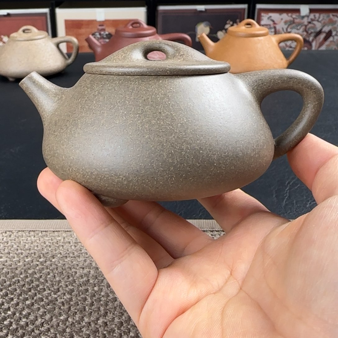 紫砂茶壶景舟青段半手200ml