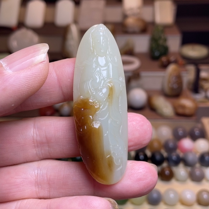 和田玉吊坠(不含链)未镶嵌