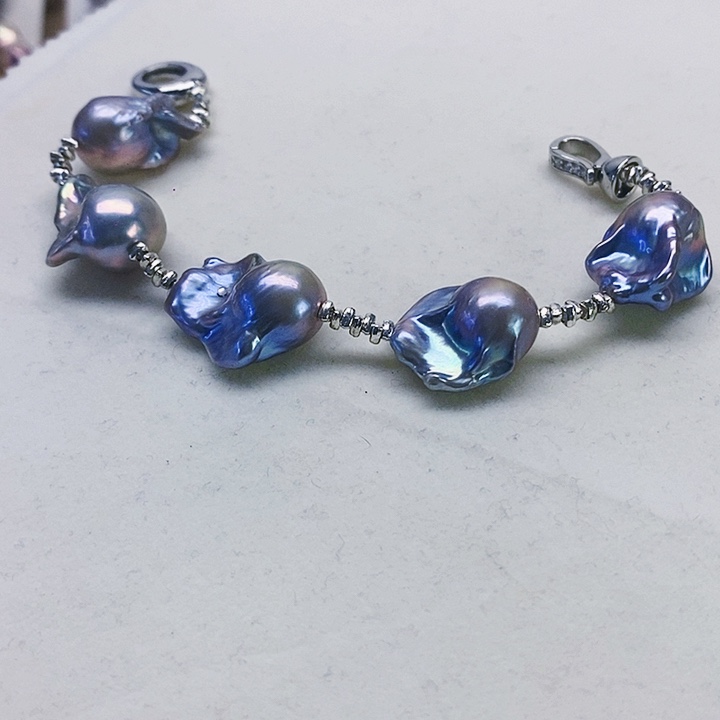 颈饰银S925镶嵌淡水珍珠