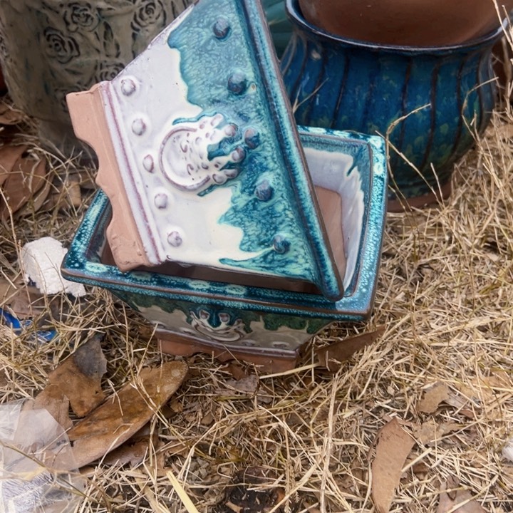 紫砂花盆高度13口19