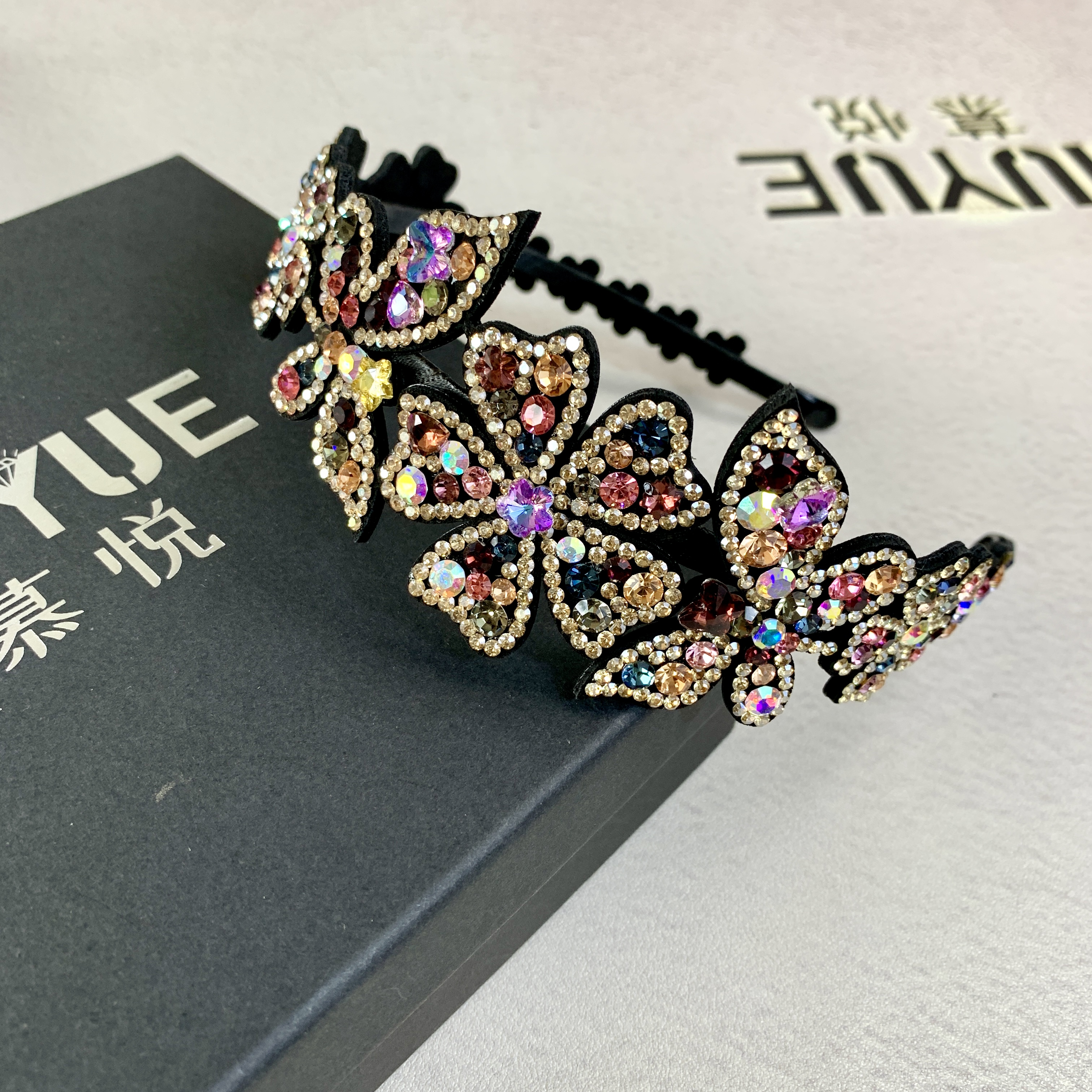 【花园】发箍高奢满钻发饰头饰发夹手工点钻宽边发夹