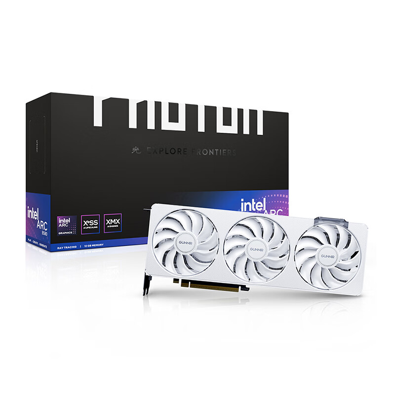 蓝戟intel Arc B580 Photon W 12G  GDDR6 OC  游戏设计视频显卡