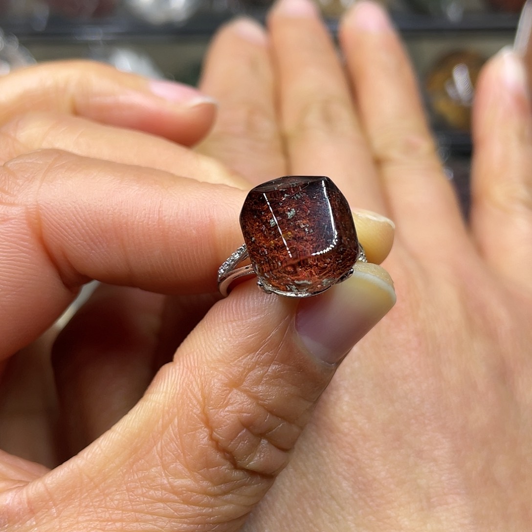 【闪购商品】水晶珠宝半成品银S925镶嵌戒指