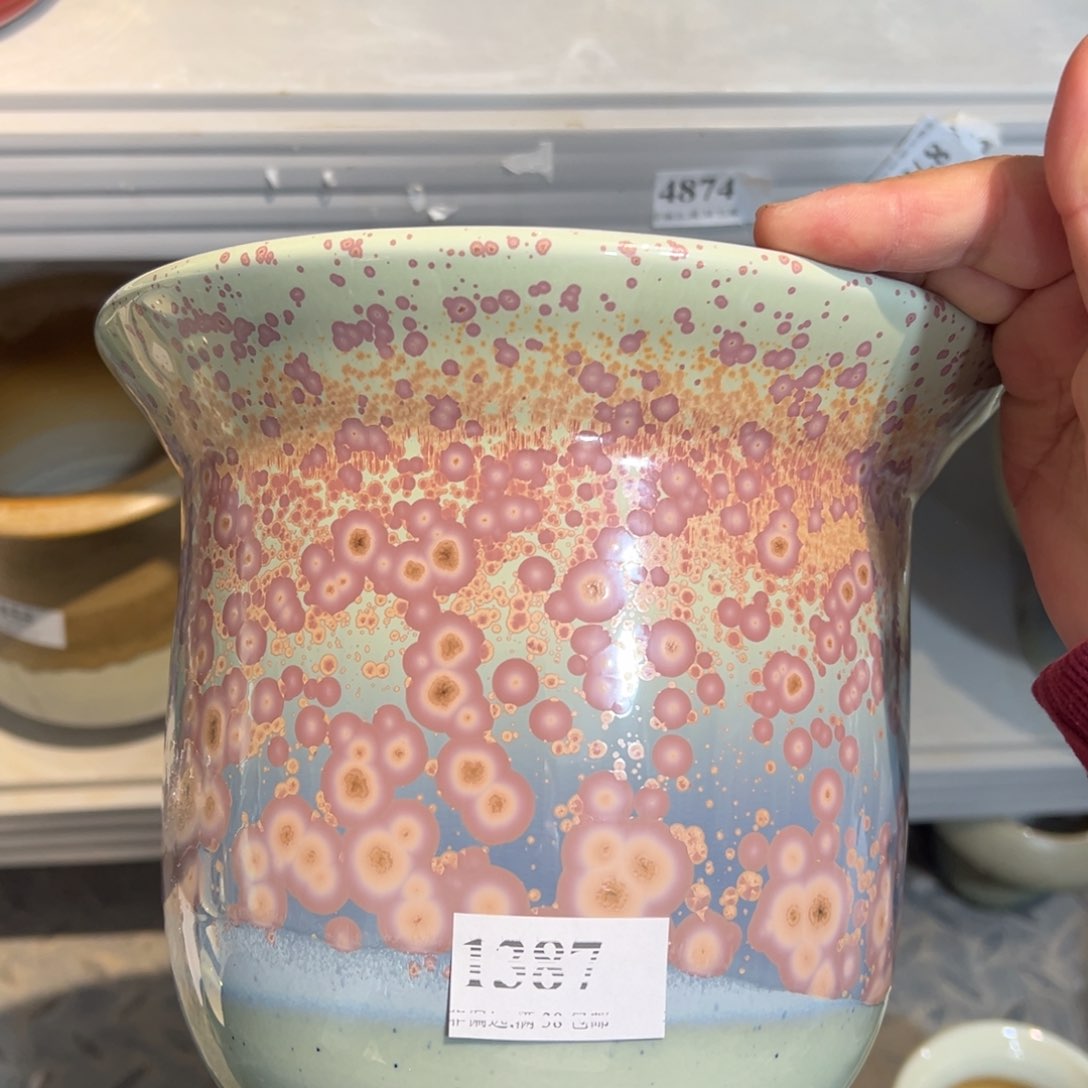 红陶口20高17 景德镇手工花盆