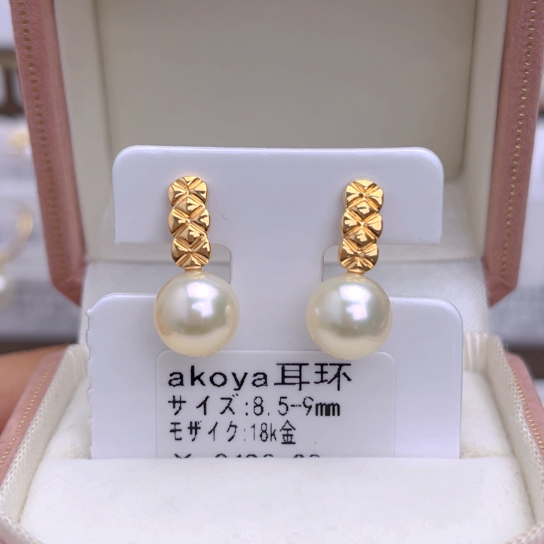 海水珍珠耳饰18K金镶嵌