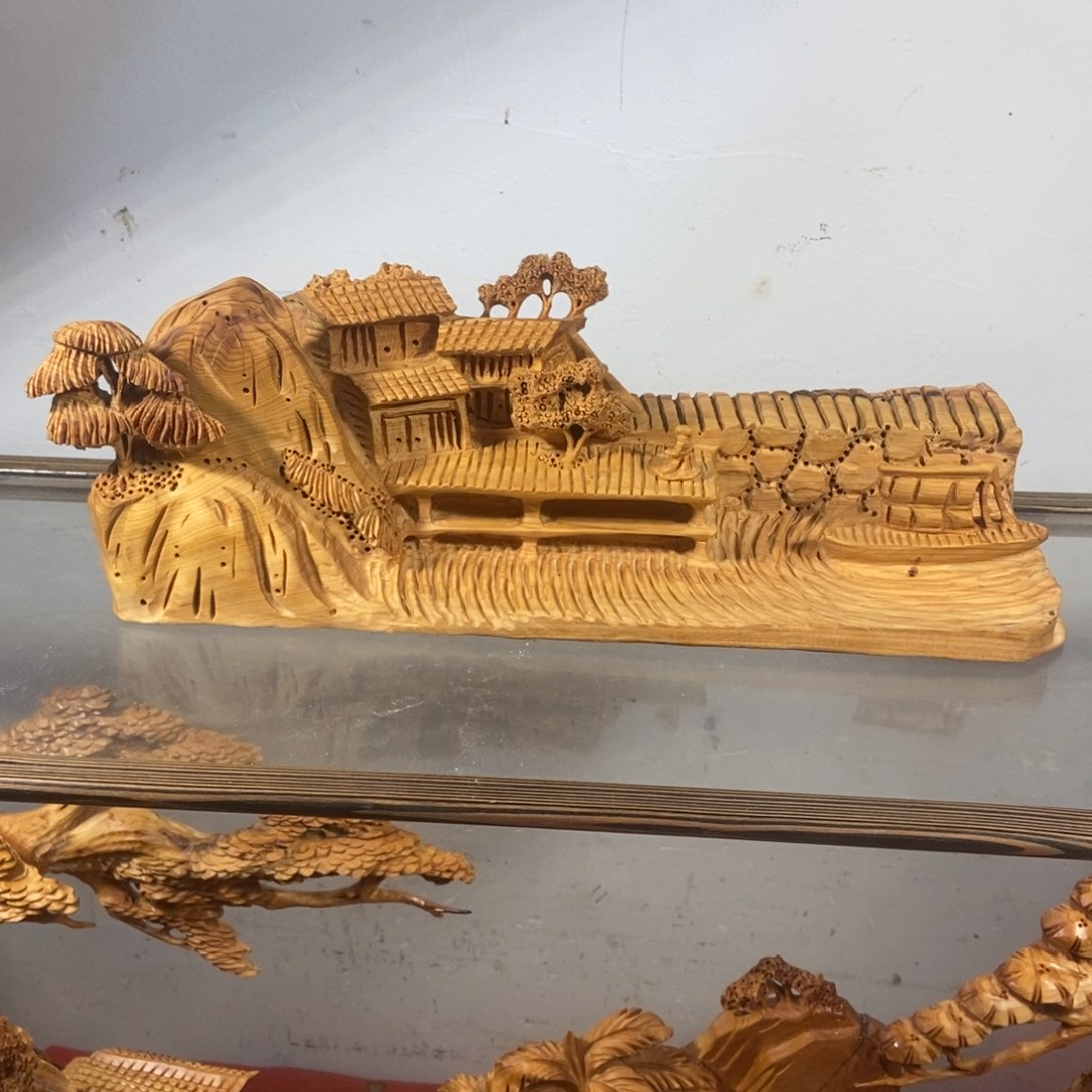 柏木（崖柏）崖柏摆件（山水）