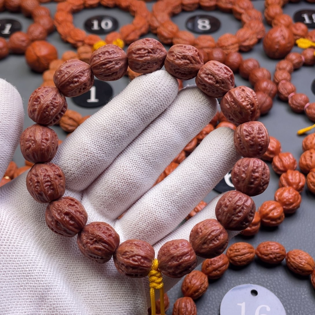 手串文玩核桃野生核桃桃心型京八棱秋子手持