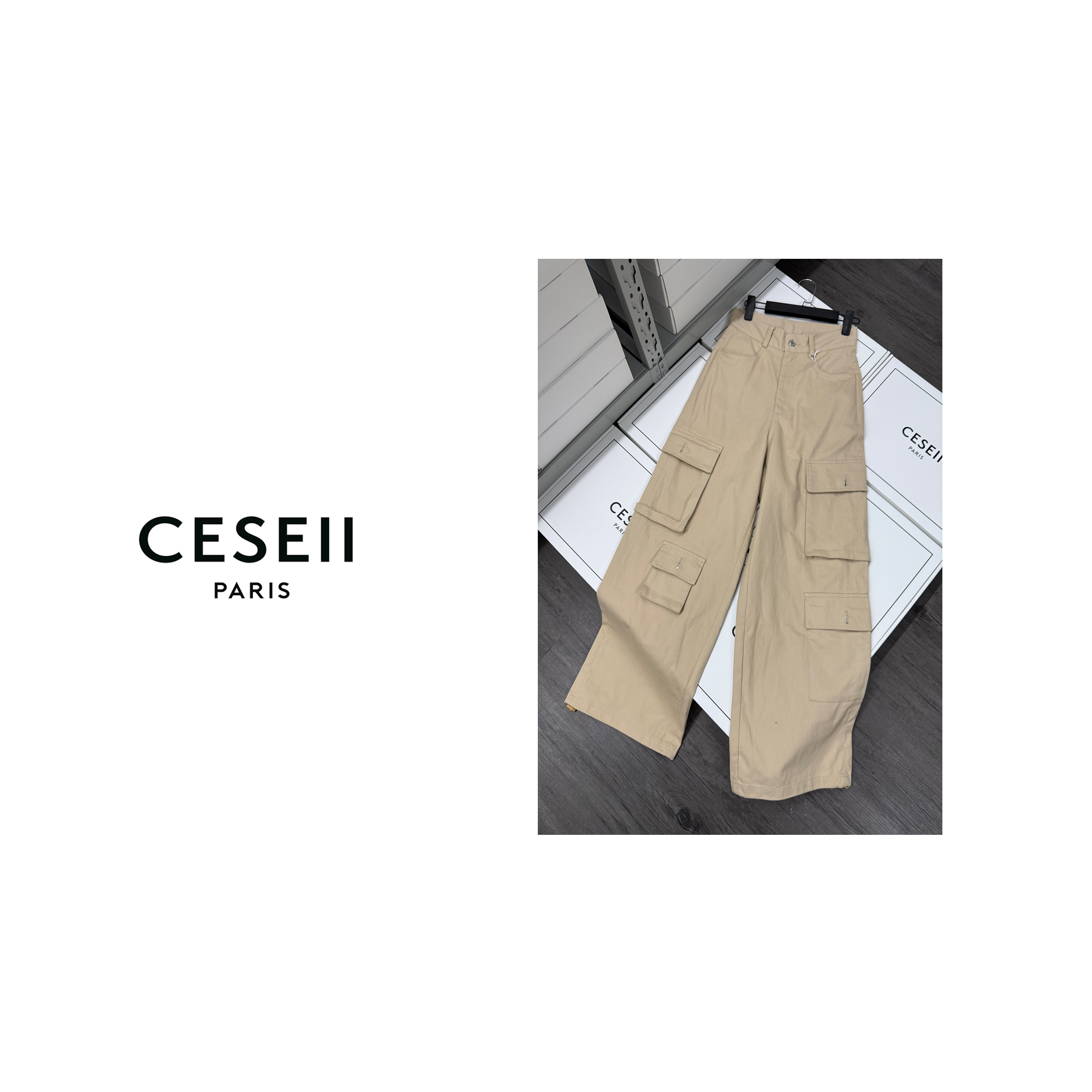 【25XJ502】2025春夏顶版休闲时尚重工洗水柔软工装直筒长裤