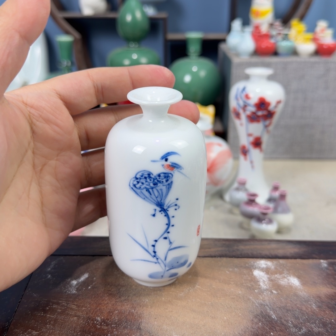 陶瓷手工小花器摆件