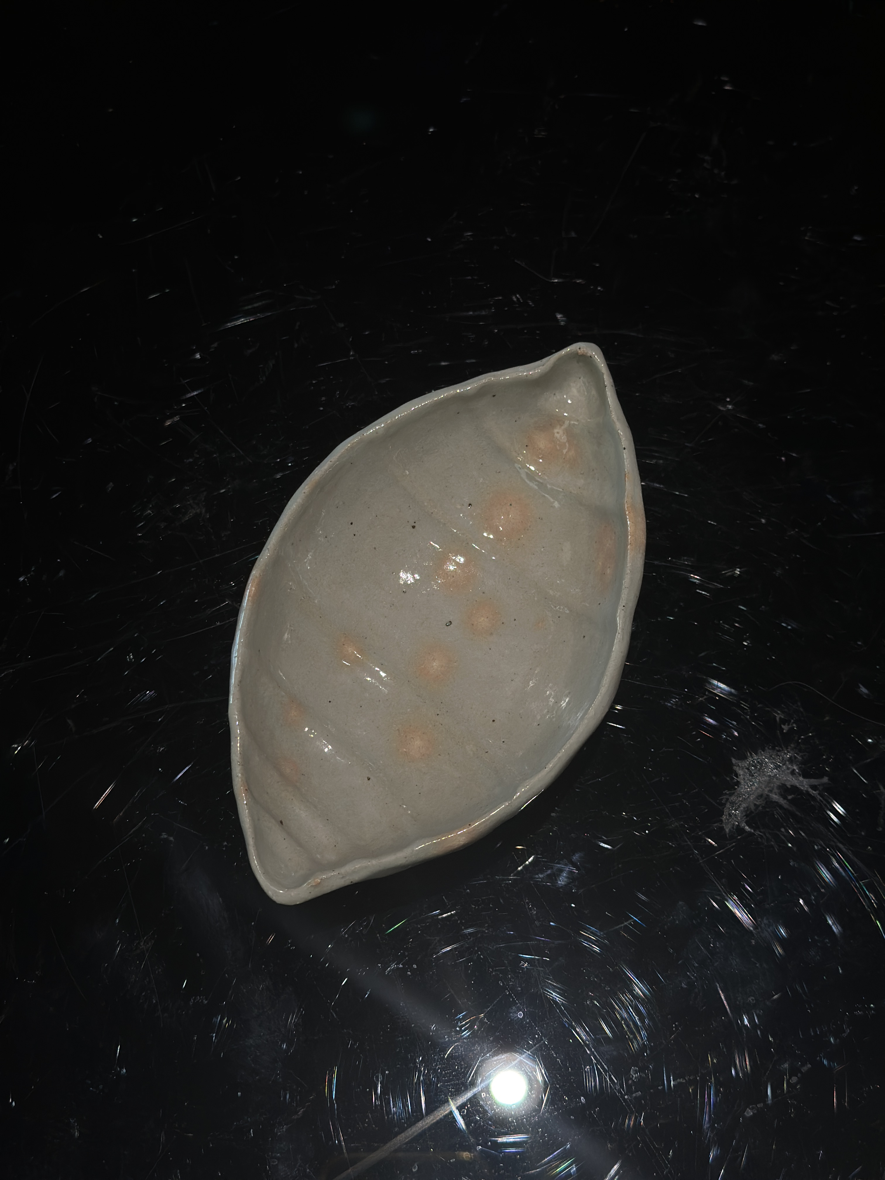 复古萩烧三足钵小盘装坚果甜品