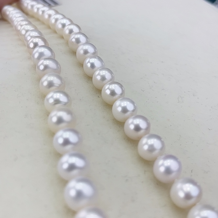 淡水珍珠颈饰银S925镶嵌9➕极光冷白