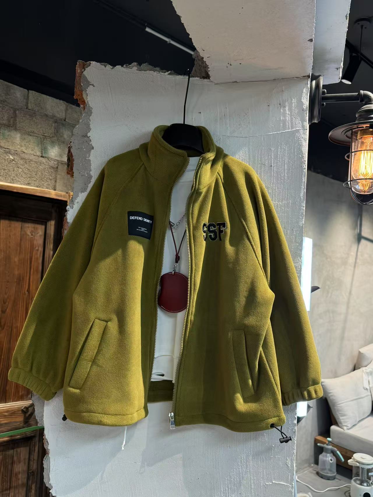 吾 2025【Y】3月8日 儿童男童女童时尚绿色宽松外套2582-