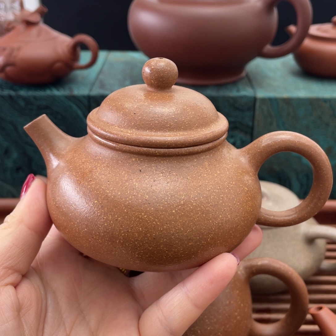 紫砂茶壶容天降坡泥180cc