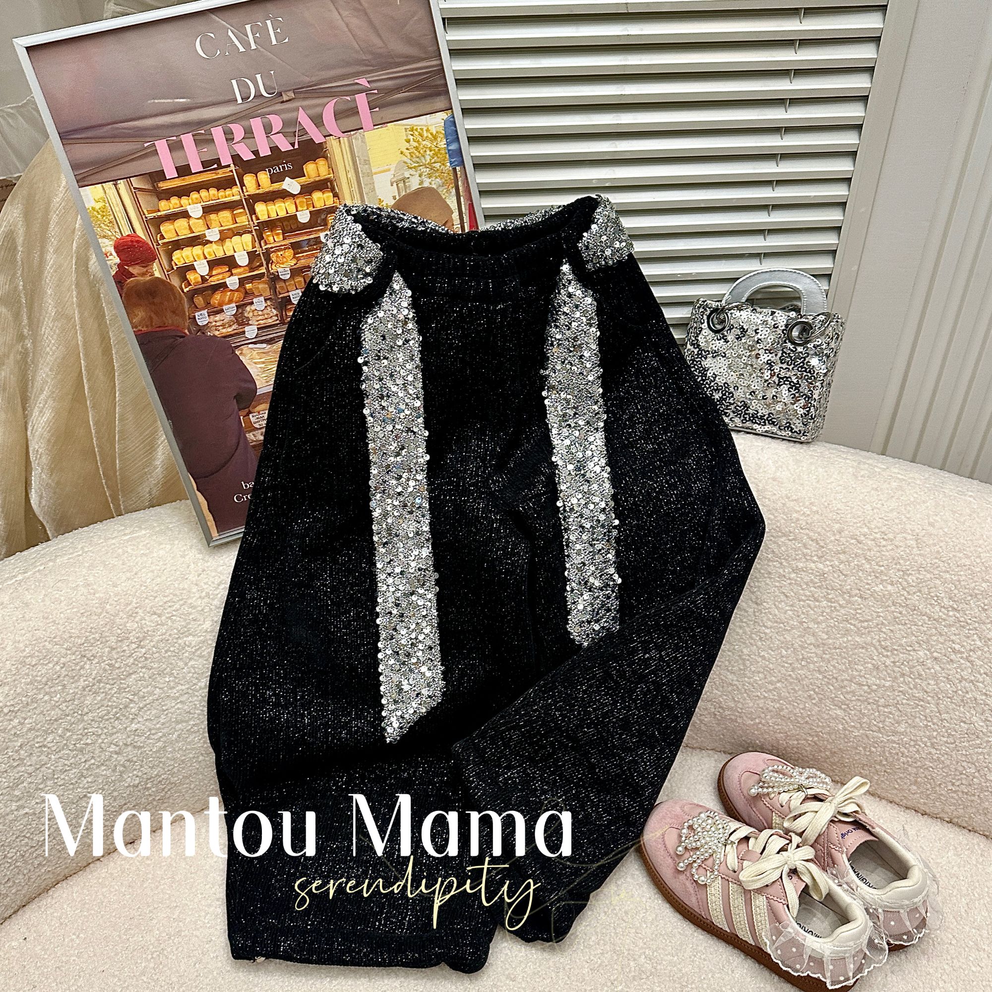 【Mt studio】K【新款·羊驼绒】加厚细闪弯刀裤女童冬季百搭韩版洋气