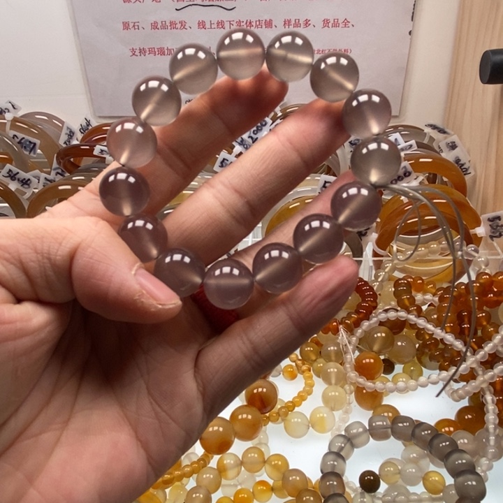 ****胡玛瑙/玉髓未镶嵌戒指