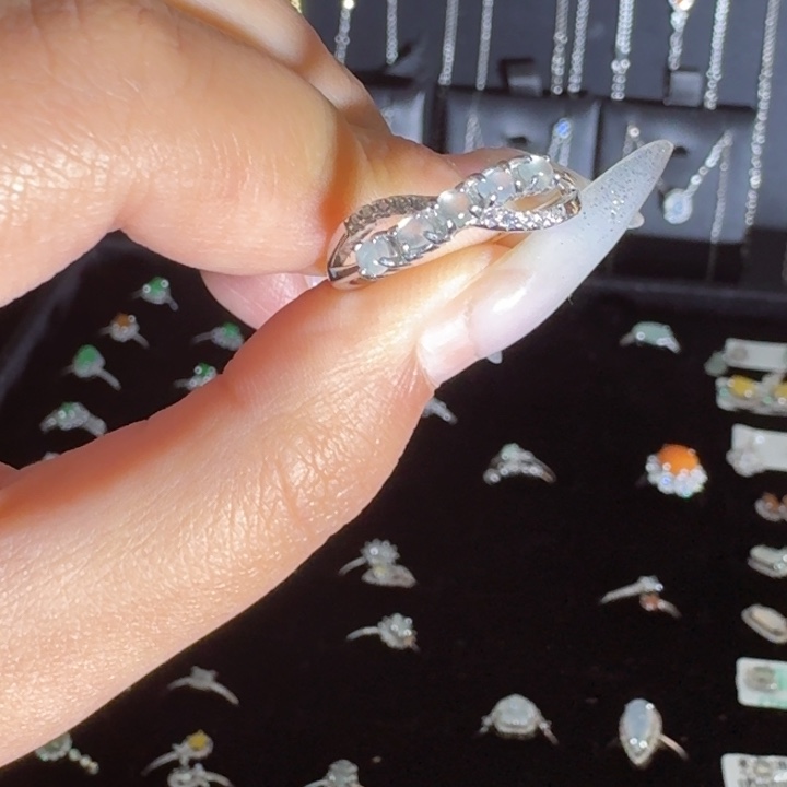 银S925镶嵌戒指翡翠