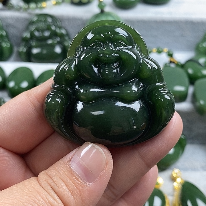 和田玉（碧玉）未镶嵌项链46.2