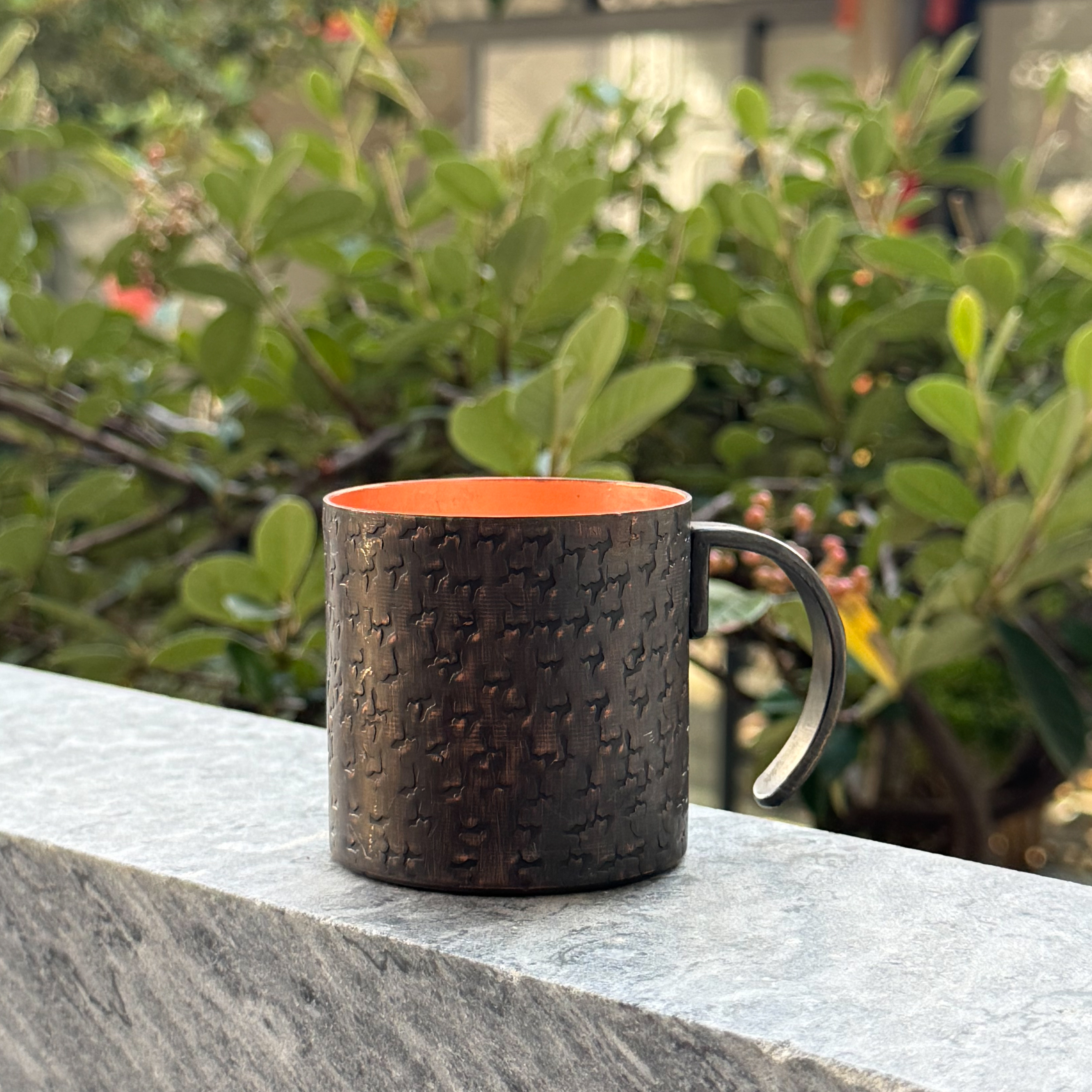 《盛唐记》紫铜马克杯小容量茶杯咖啡杯 把手杯防烫隔热