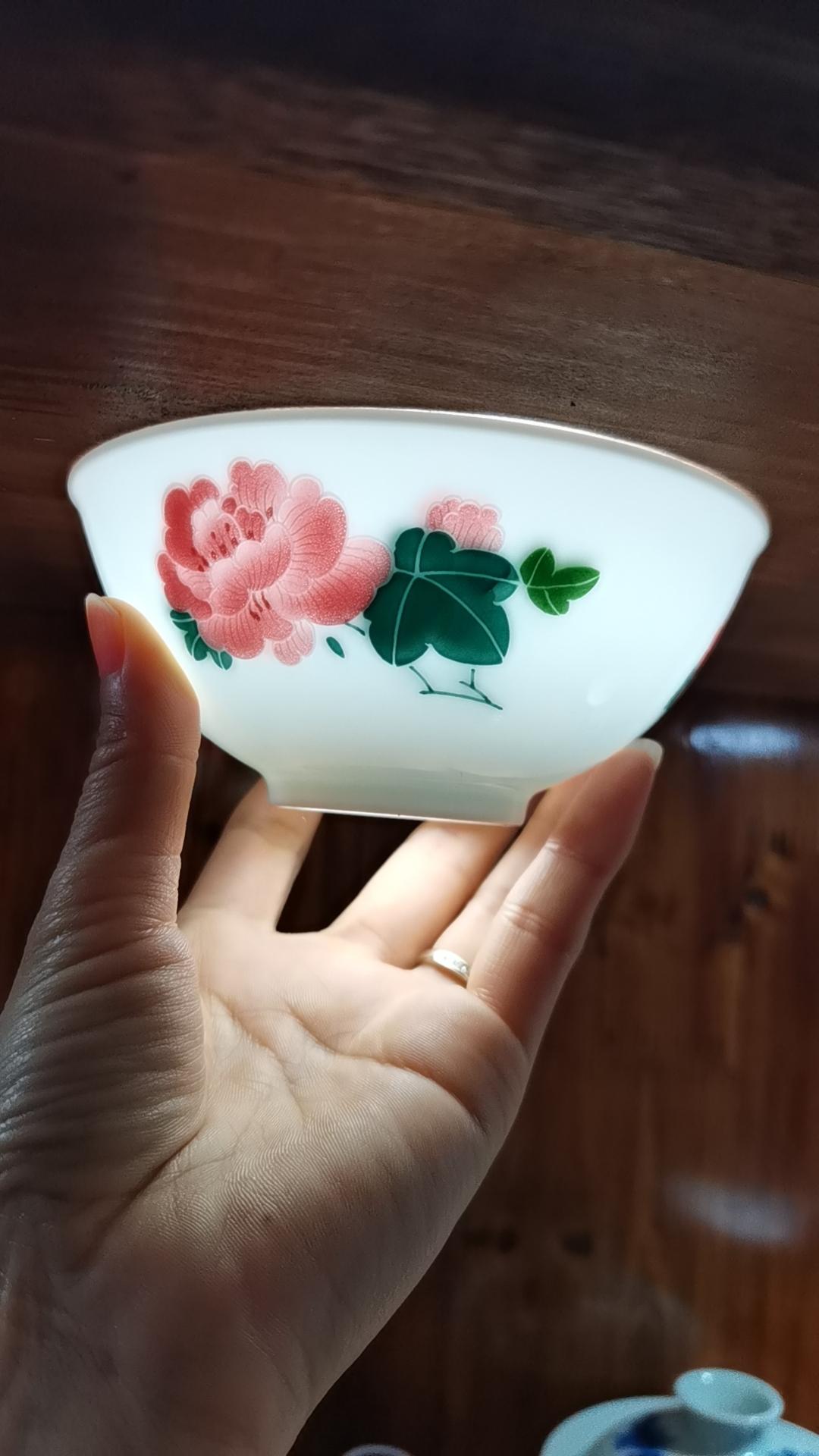 7501釉下红梅主人杯手工茶器景德镇陶瓷