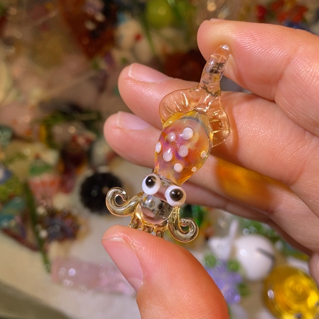 琉璃手工艺品落日色