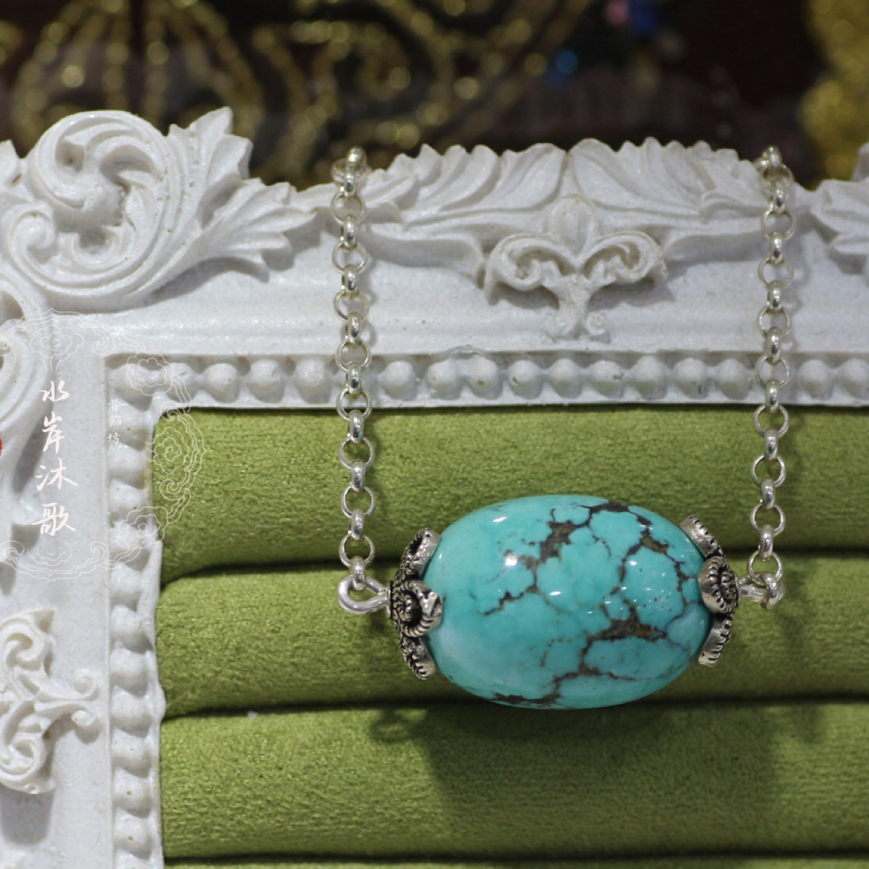 链子足银 旭日原创设计蒙古元素手工纯银项链锁骨链680 780