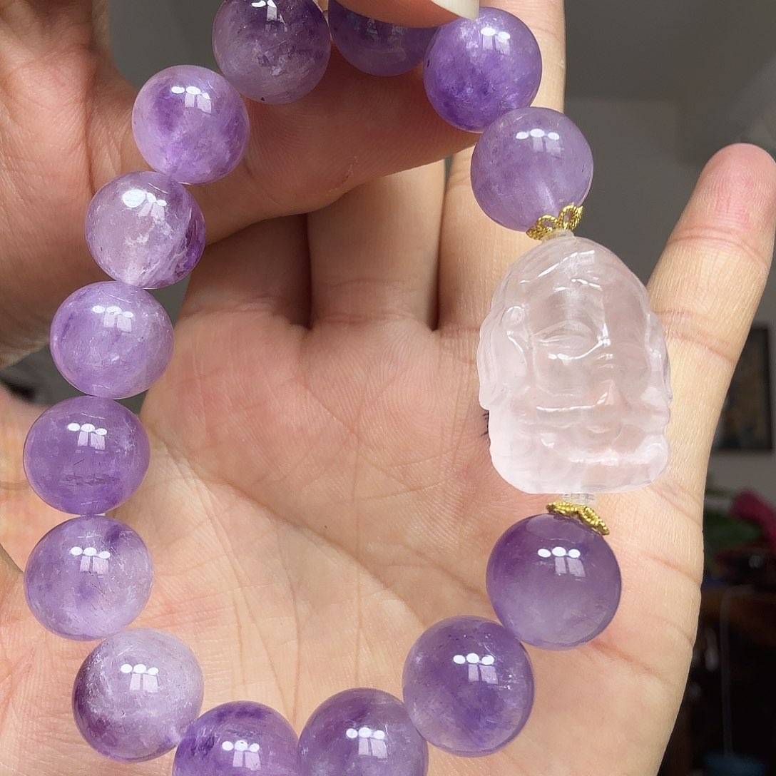 水晶手链未镶嵌❥****紫超