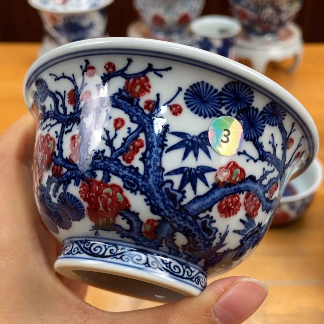 手绘现代茶具非古董