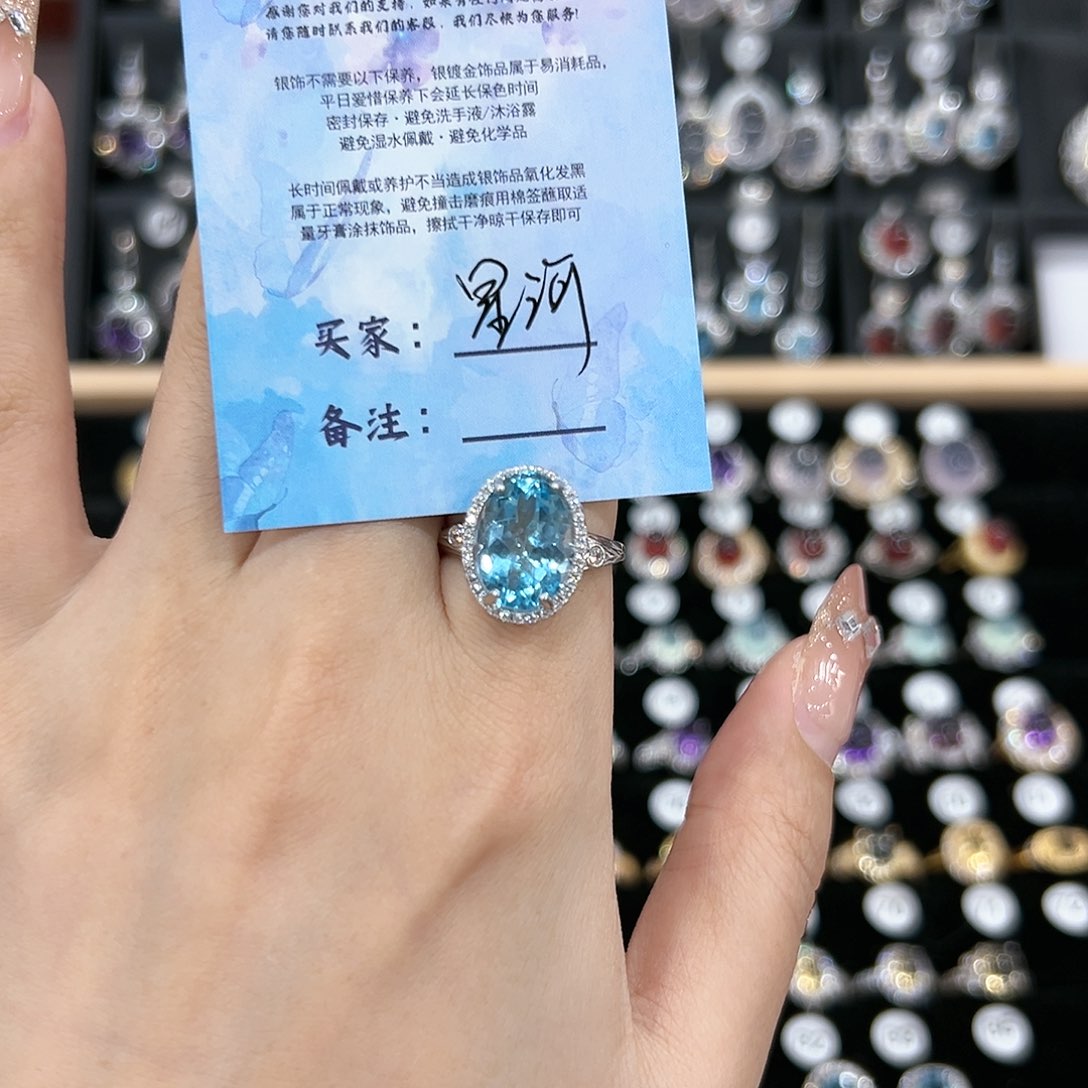 紫晶戒指银S925镶嵌戒指