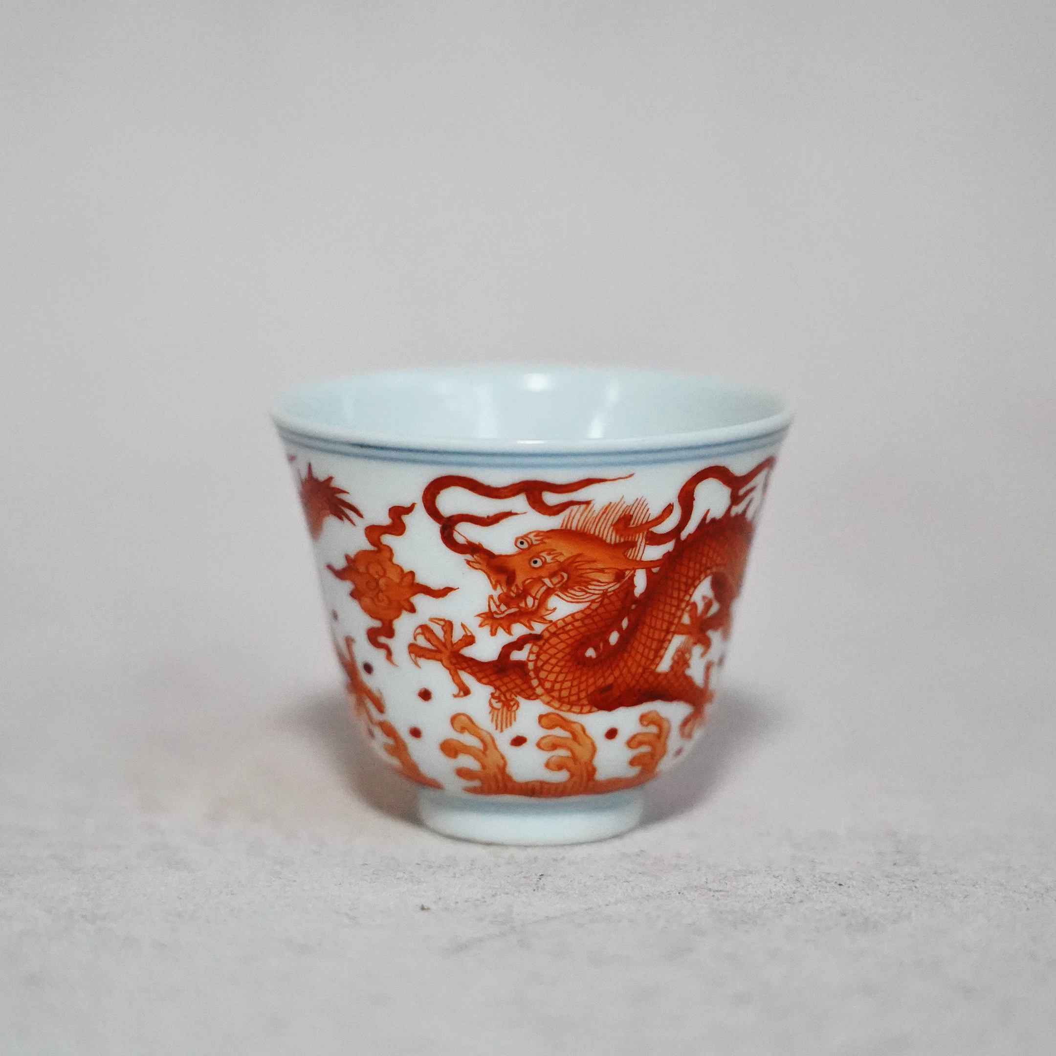 文华藏珍第229期拍品 15 光绪（官） 矾红龙纹杯