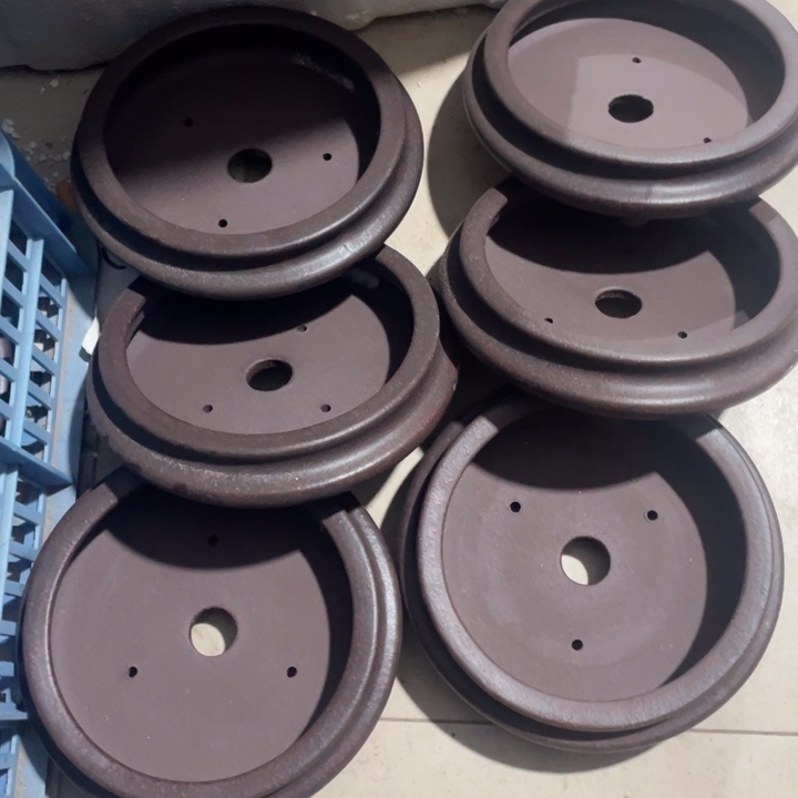 紫砂花盆紫砂花盆口15高6瑕疵