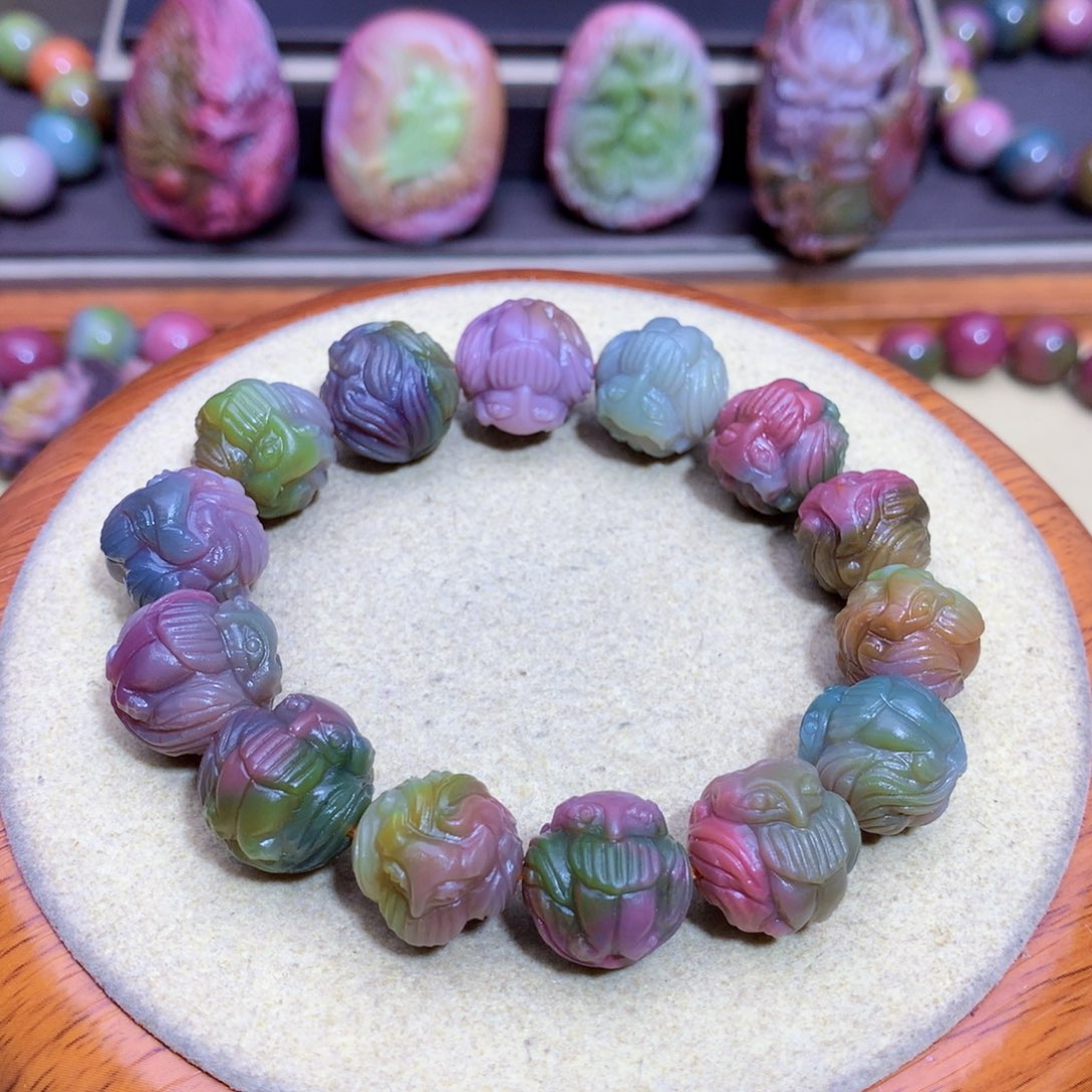 玛瑙手链未镶嵌盐源