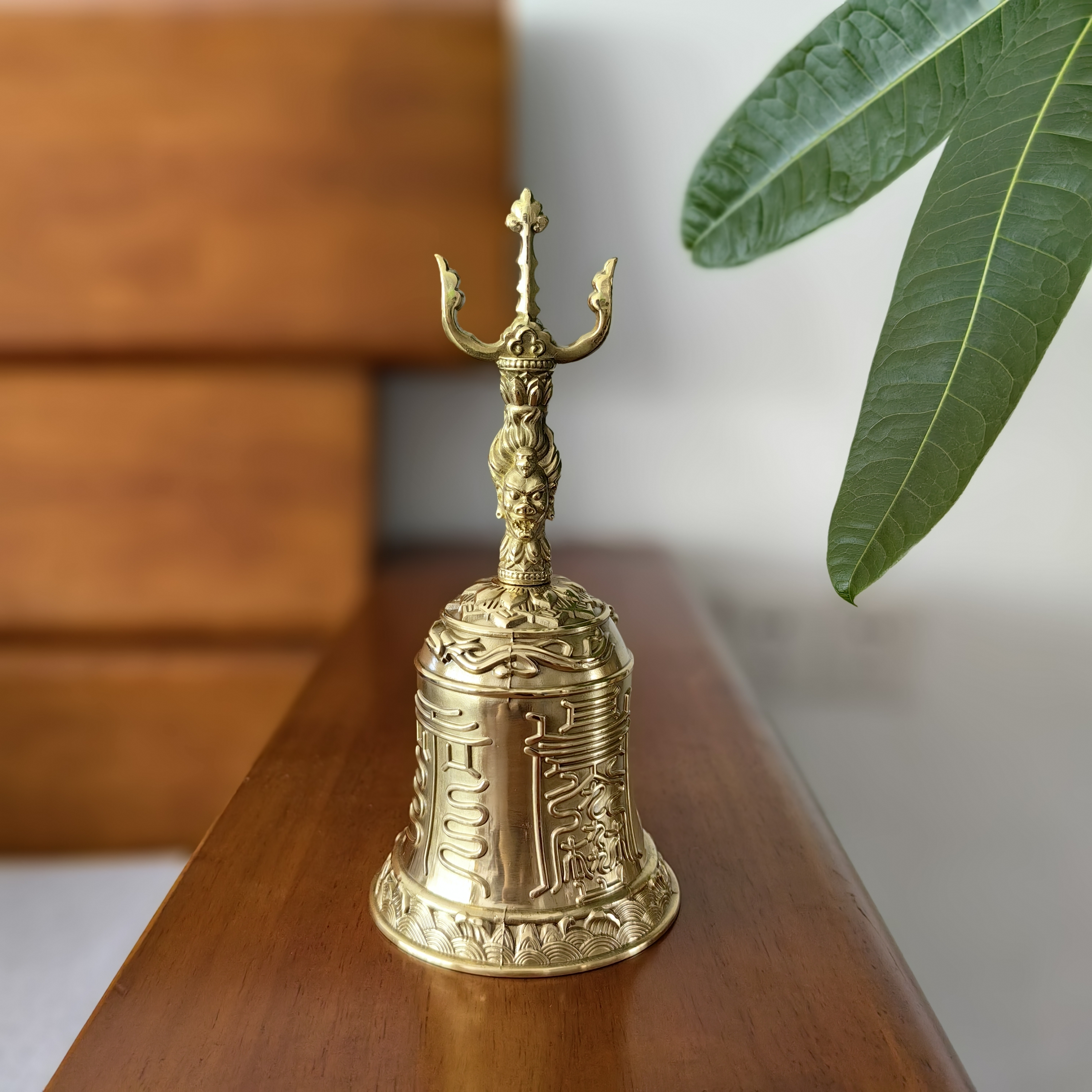 精品 黄铜铃 口径10公分 高度22.8公分