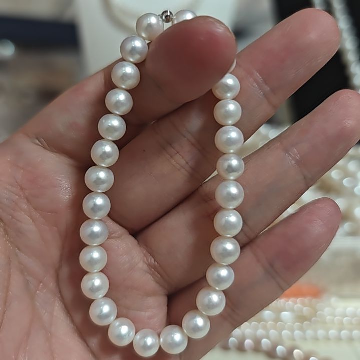 淡水珍珠手串银S925镶嵌