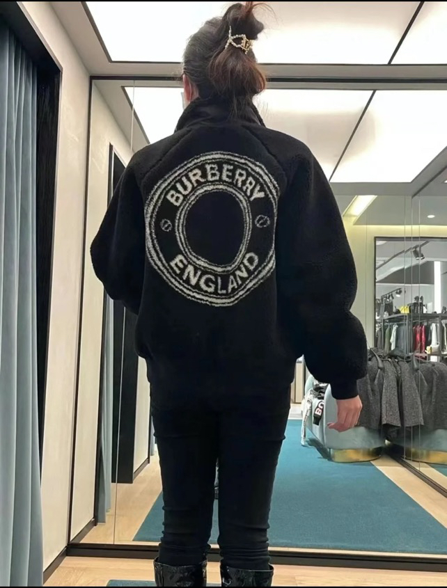Burberry 巴宝莉 背后徽标logo泰迪夹克 40码/95新/fg205360