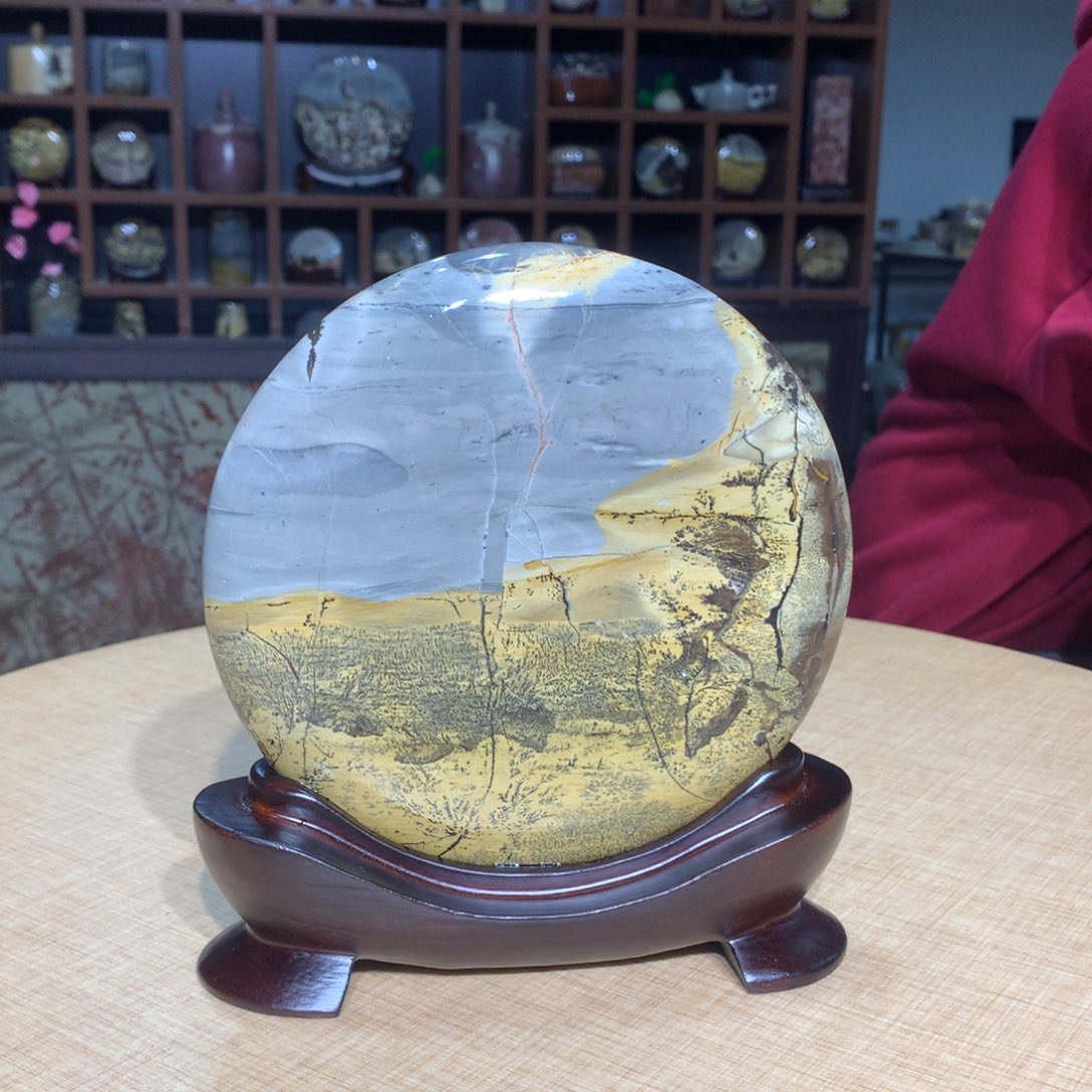 紫砂广西国画石摆件，收藏观赏