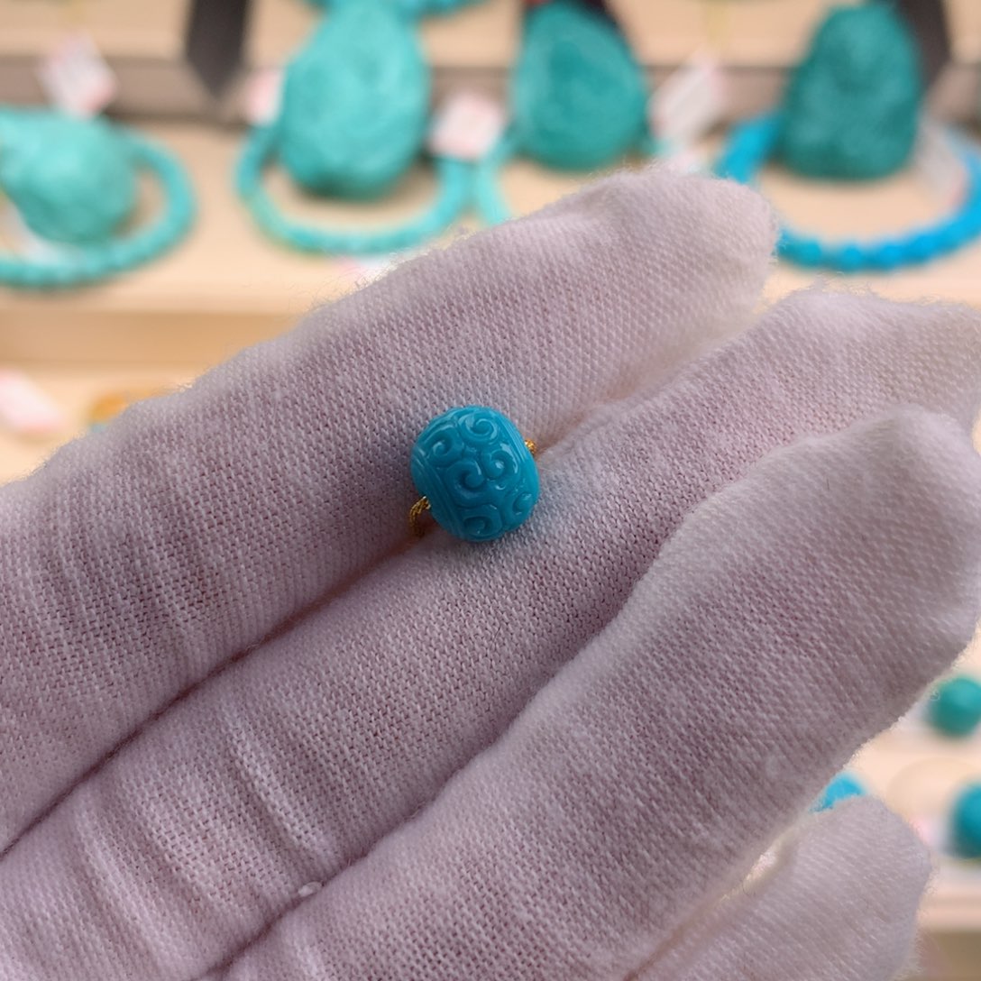 绿松石珠宝奇石未镶嵌8.8-7.3