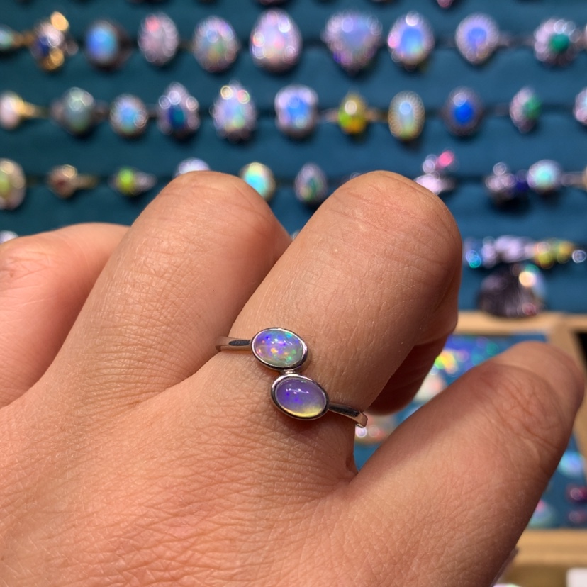 【闪购商品】欧泊银S925镶嵌戒指款式