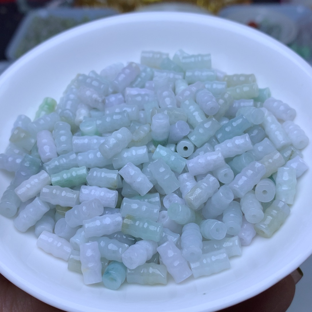 【闪购商品】未镶嵌手链翡翠卡5乘9竹节50个