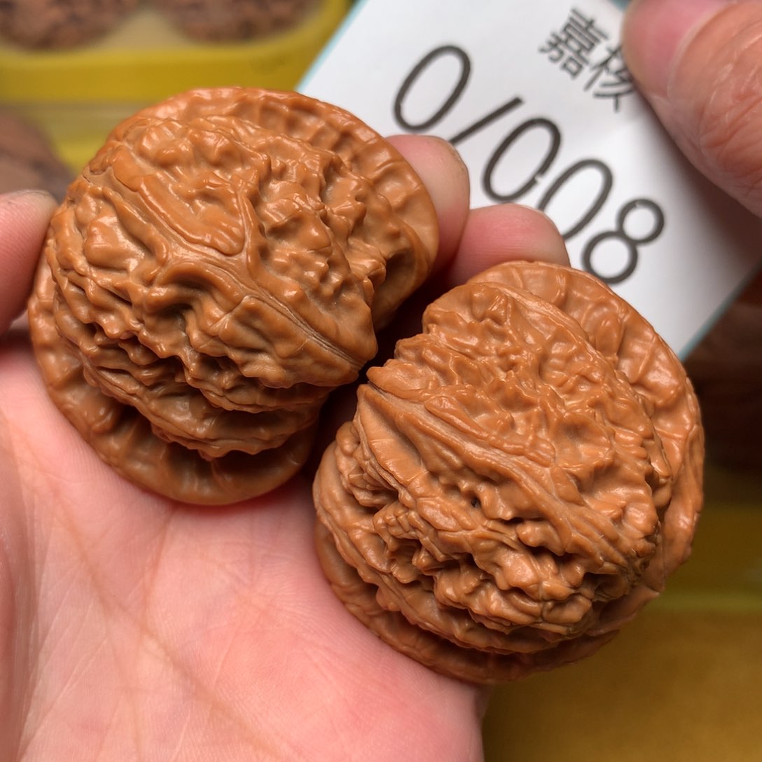 文玩核桃把件红皮球白43