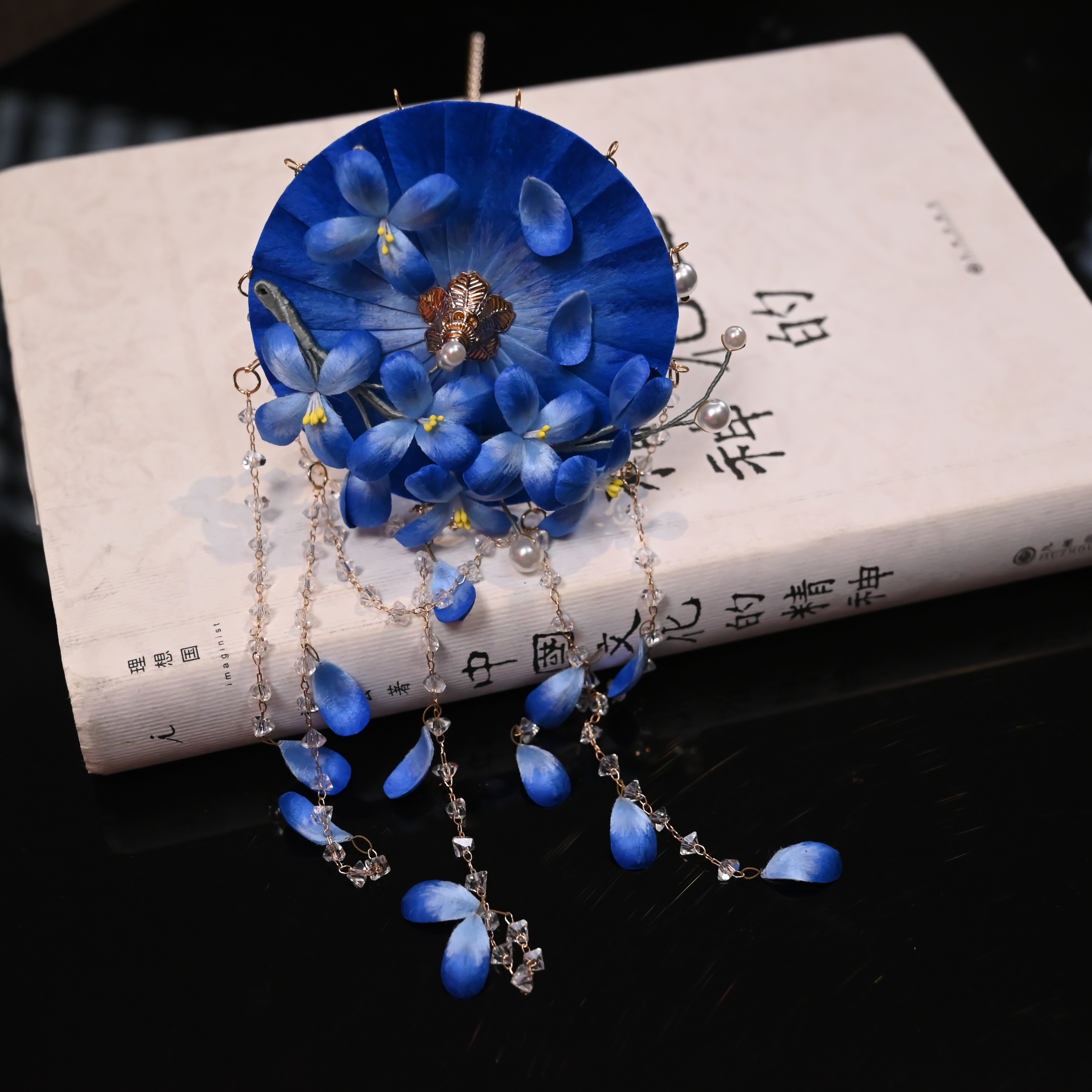 【若梦蓝色】刺绣纯手工非遗发簪小伞