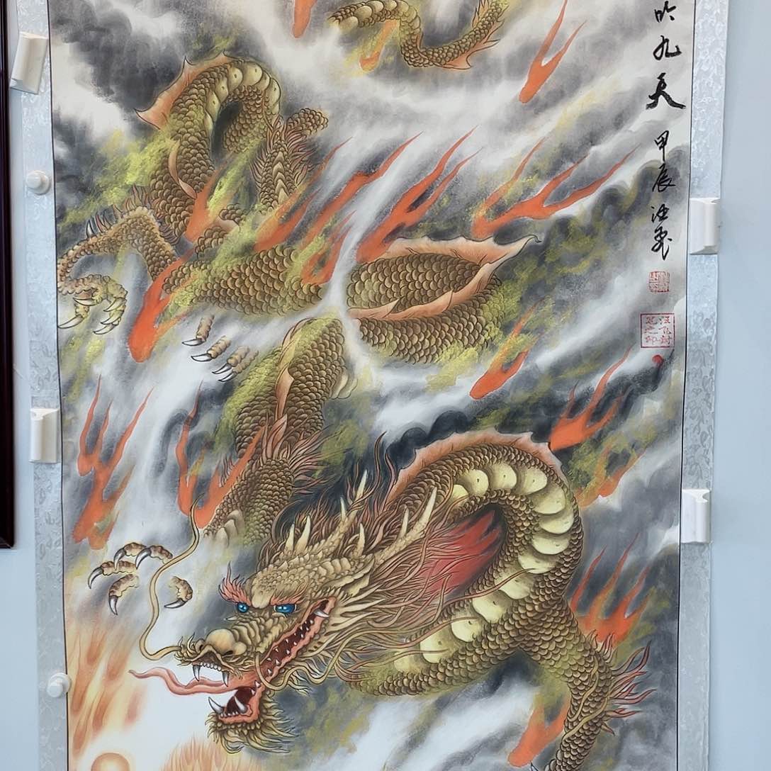 国画龙吟九天大六尺