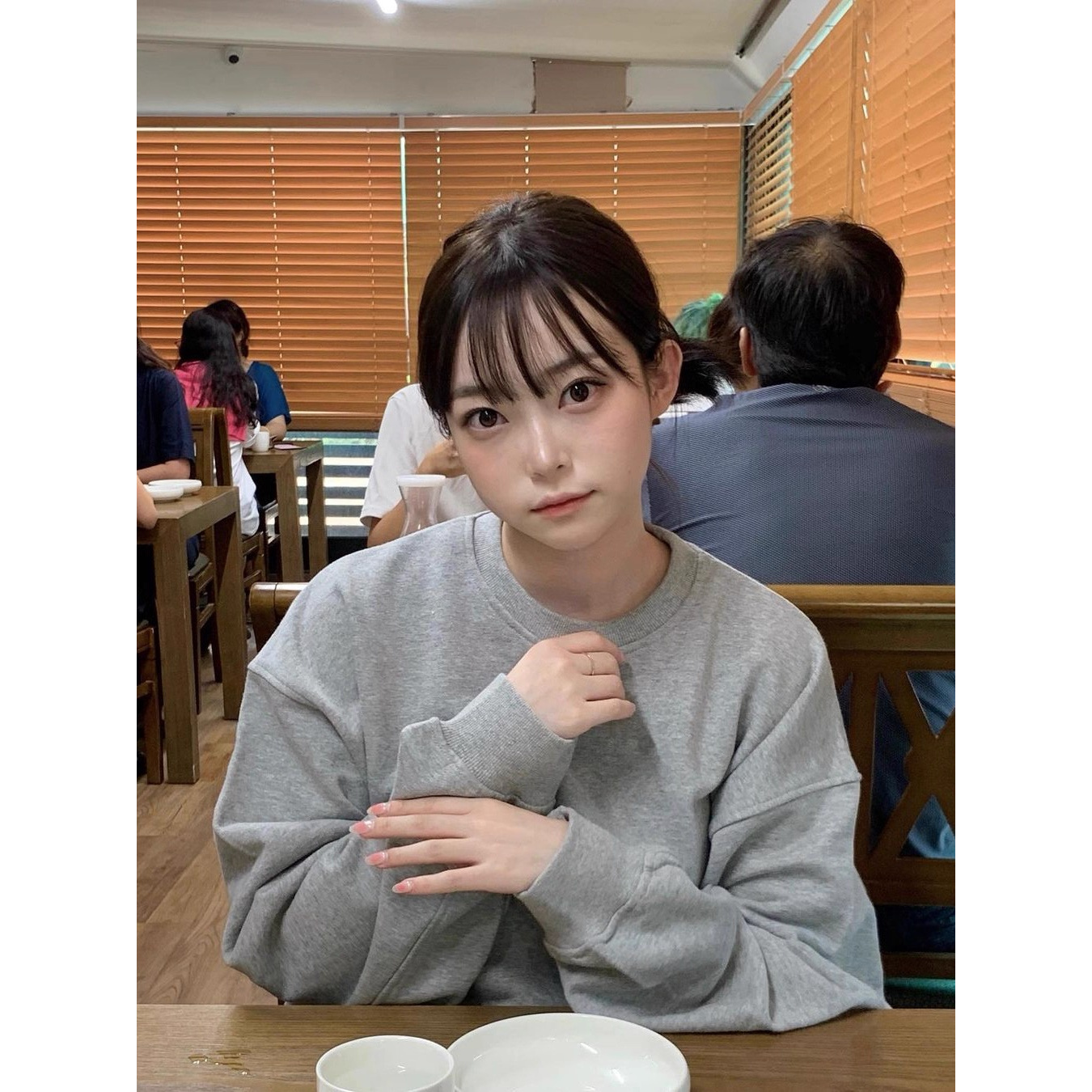 0329 GZ卫衣男女同款秋季休闲圆领长袖衫情侣运动纯色上衣