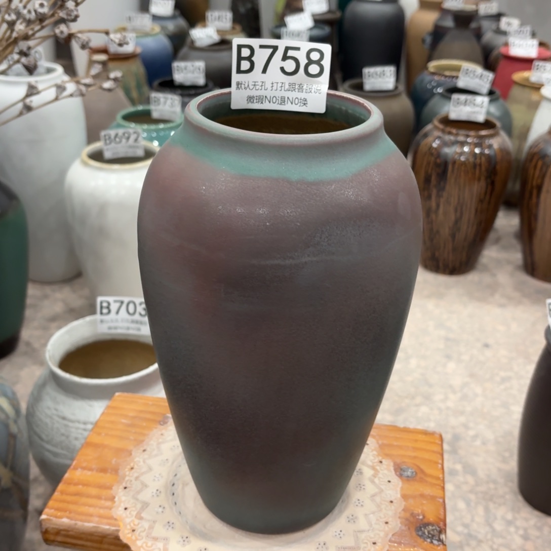 摆件瑕疵758 景德镇陶瓷花瓶高27口9.5