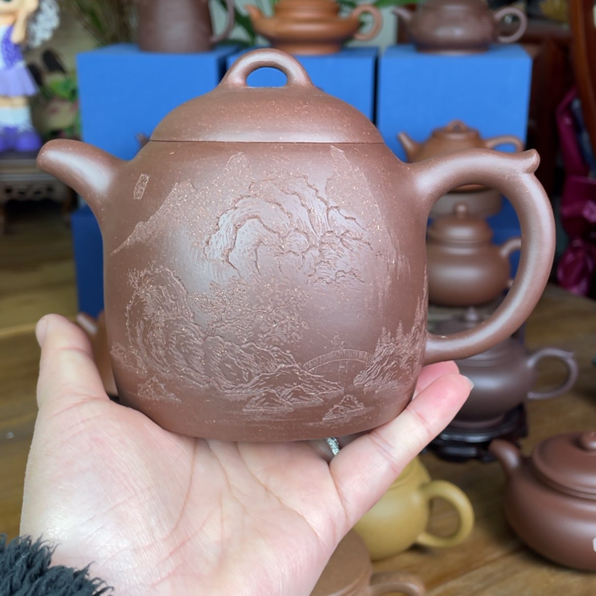 【闪购商品】紫砂茶壶吴**板中槽青秦权壶～容量：480