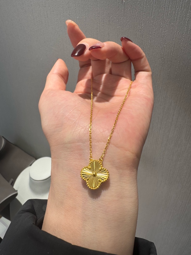 足金999四叶草项链6.11克#卡12mm