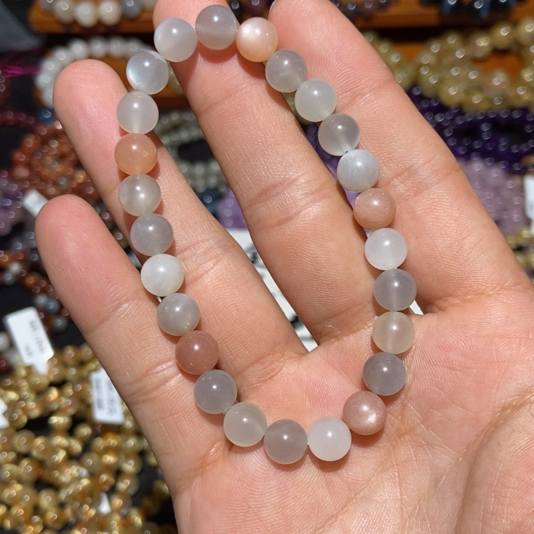 水晶手链未镶嵌彩月光7.8m