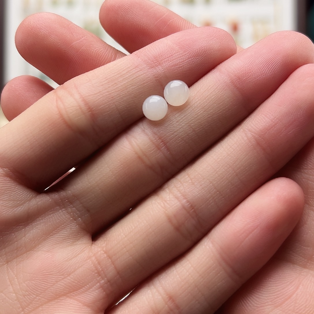 银S925镶嵌和田玉耳饰