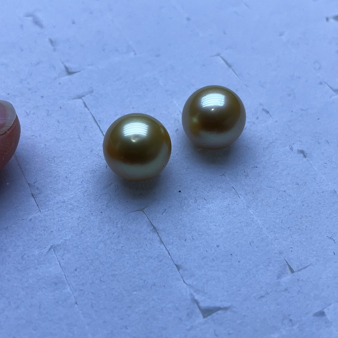 海水珍珠耳饰18K金镶嵌